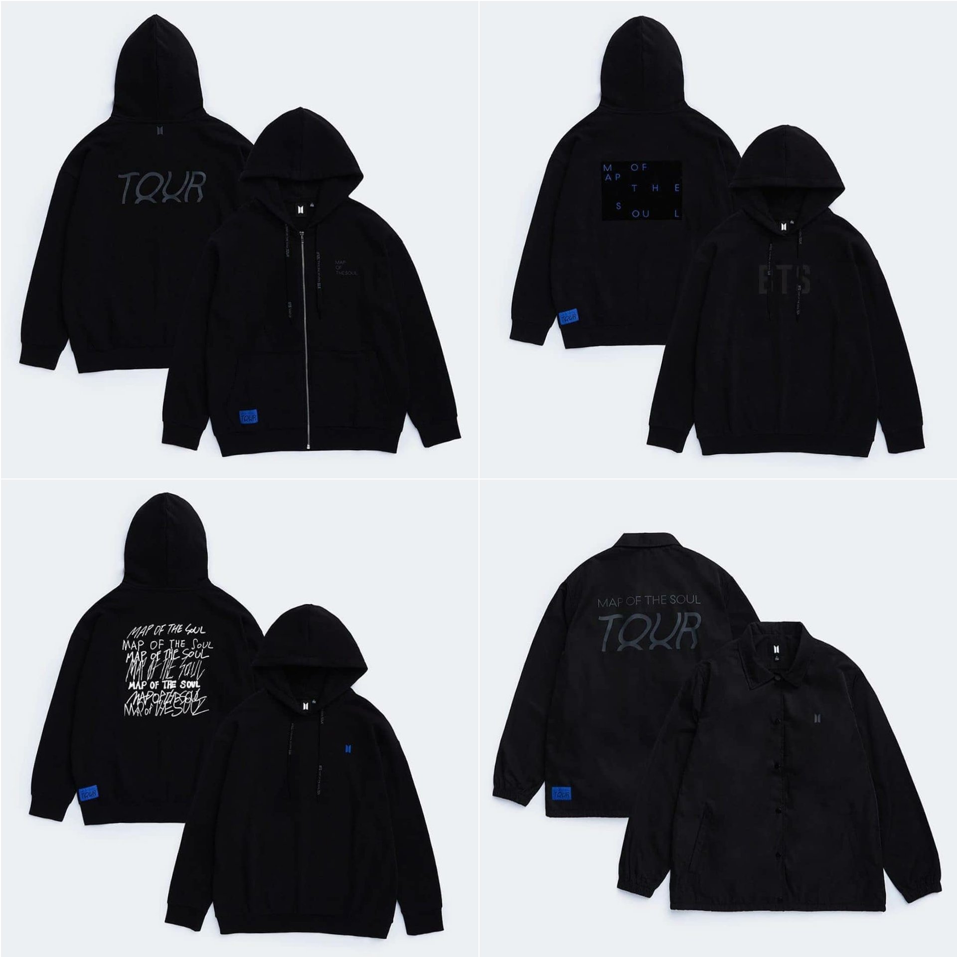 bts official zip up hoodie