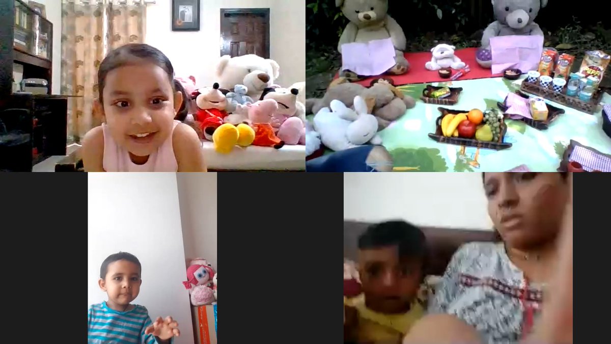deswal_tripti's tweet photo. PN Ss took their teddies for a virtual picnic ! As they hugged their favourite teddy ,they pointed out the smallest and the biggest teddy they had! #playbasedlearning #foundationalmath #EYmatters #onlinelearning
@AneeshaSahni @deepa_nanda @soniasingh_13 https://t.co/F30LI6HDCw