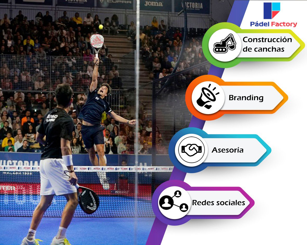 Nuestro objetivo es colaborar al crecimiento del Pádel 🎾 en México🇲🇽  
⚒ Construcción de canchas de Pádel
™️ Branding 
📋 Asesoría 
📍 Redes Sociales
.
.
.
#padelfactorymx #padelmexicano #padelmexico #construccioncanchaspadel #vivepadel #padelgrowth #padelcrece #padeltime
