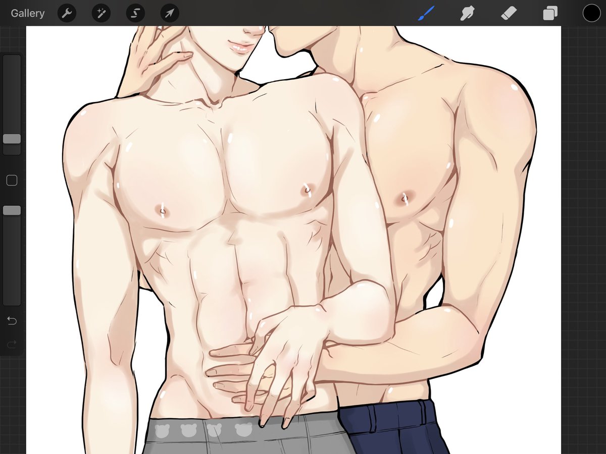 blueharo21's tweet photo. นี่ว่าตัวเองวาดกล้ามโอเคขึ้นเรื่อยๆ สู้ต่อไปจนกว่าจะกล้ามแตก😂 https://t.co/GQkobVRZ7y
