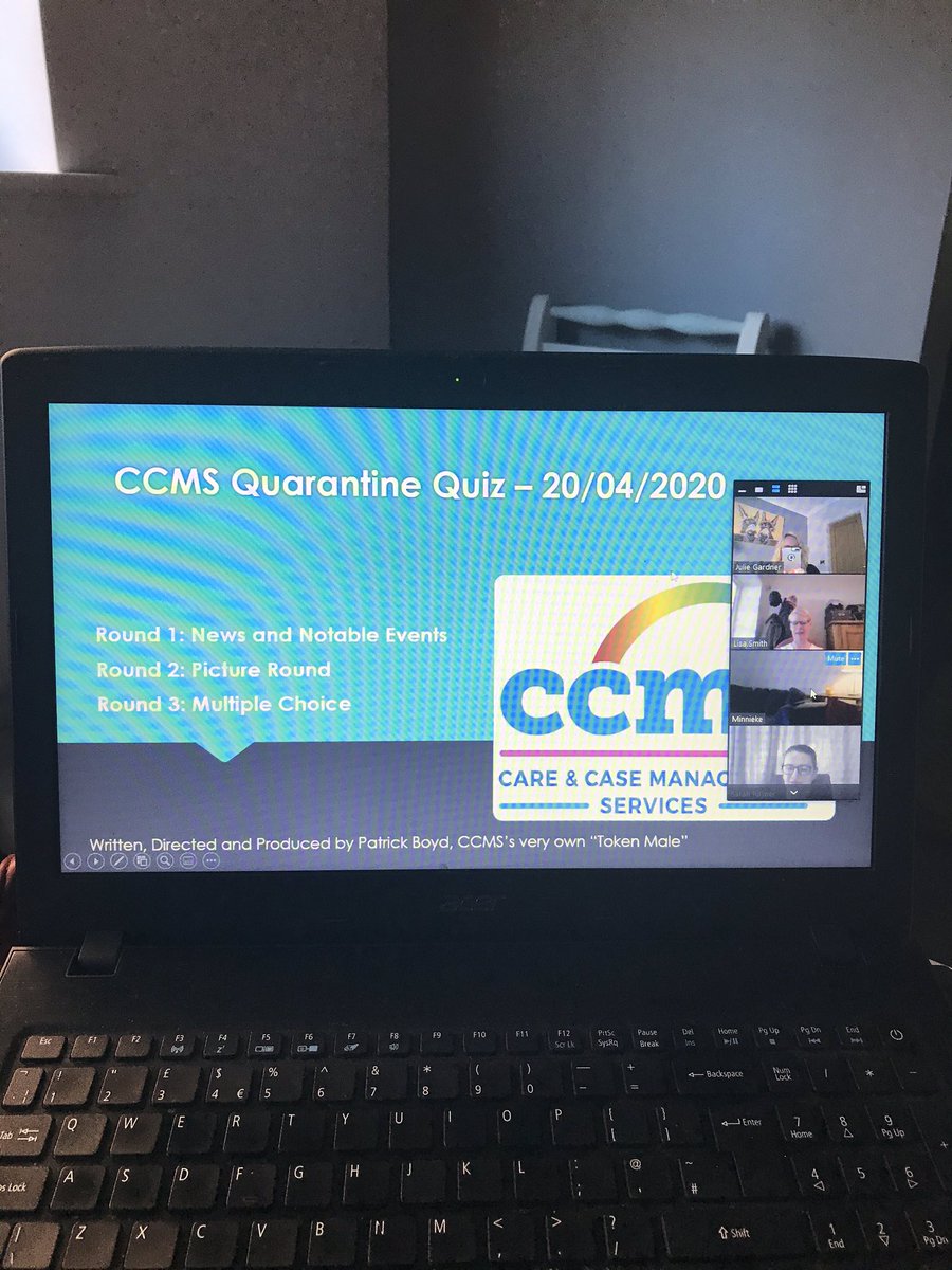 A great addition to our day yesterday, our weekly team zoom call followed by a non work related quiz hosted by our very own Patrick Boyd. We enjoyed it that much, we are going to continue doing this every week! #teamwork #coronavirus #working from home