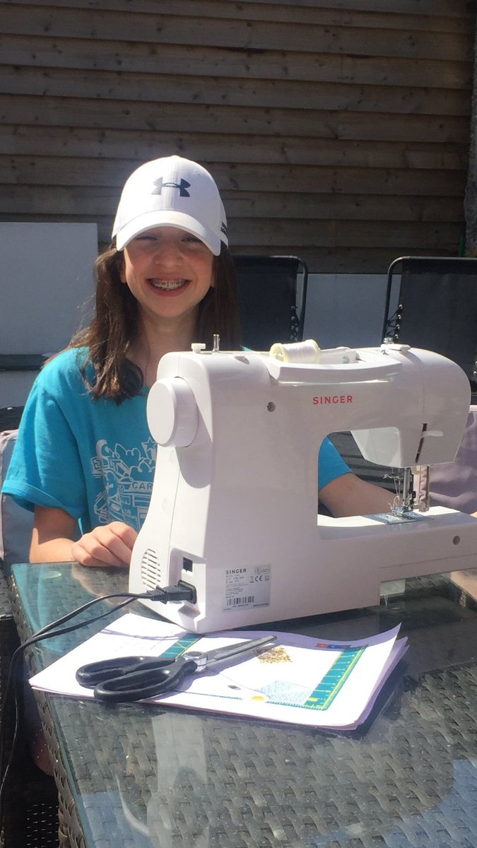 DavenantFS's tweet photo. Here is  Poppy in yr 8, she has so far raised £90 for NHS making masks at home. Her just giving page is ‘Poppy Green make me a mask’ She has sent masks to PAH and supplied her  friends and family! #davenantisproud #davenanttogether https://t.co/bn50d3kjf0