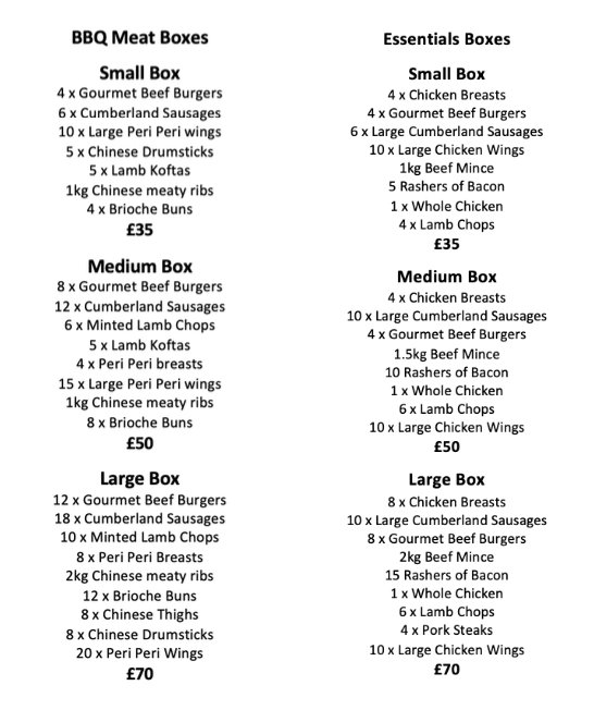 Porterfords's tweet image. With another week of nice weather ahead of us. Grab one of our BBQ boxes to enjoy over the weekend!

Order today for Friday delivery!

Order via porterfordbutchers.co.uk or message us for more information.

(Note: BBQ box contents differ slightly from photos below)