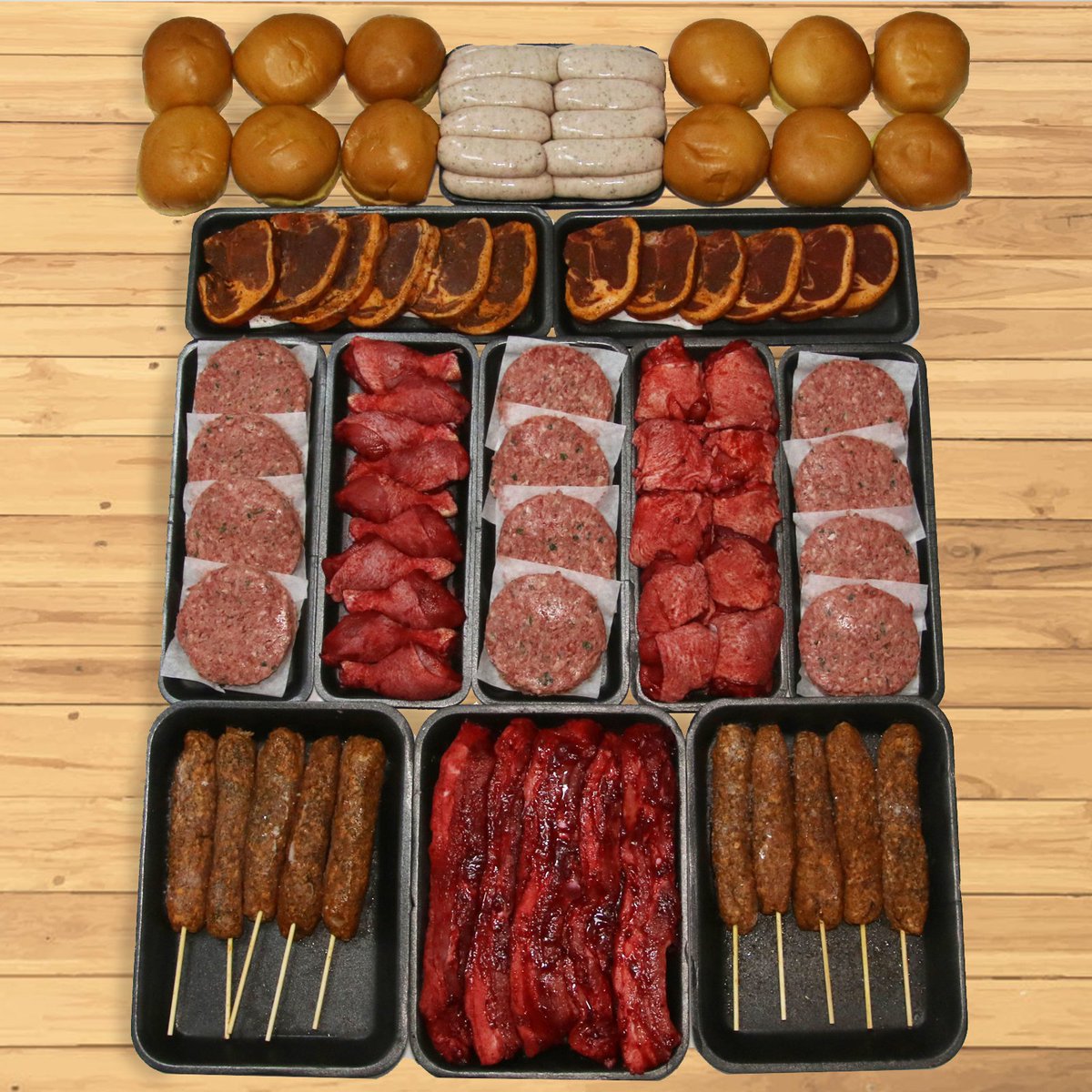 Porterfords's tweet image. With another week of nice weather ahead of us. Grab one of our BBQ boxes to enjoy over the weekend!

Order today for Friday delivery!

Order via porterfordbutchers.co.uk or message us for more information.

(Note: BBQ box contents differ slightly from photos below)