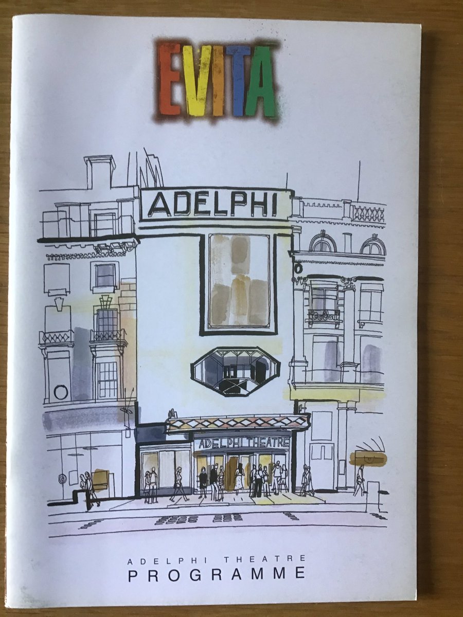 TheatreFlashba1's tweet photo. Looking back at old theatre programmes: Evita. Jan’07 @theadelphitheatre with @ElenaRoger #PhilipQuast #MattRawle @fatgazmilner @Lornawant @GregCastiglioni @Ashleyday_86 @Show_Jo @HalcroJ @timmouse #AoifeNally @mark_heenehan @adampearce84 @robynnorth @leilabennharris #jackiemarks https://t.co/VA4qkIMi6I