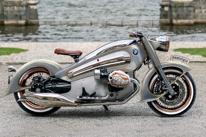 officialPF's tweet photo. The reimagined #BMW #R7 "#Nostalgia" special edition #artdeco #motorbike by #NMoto based on the 1934 R7 concept The original 1934 #bike was lost for over 70 years before being rediscovered & restored in 2005 #cool #photography #ArtOnWheels https://t.co/TtZj6Gd5IJ