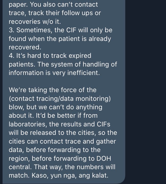 Information sent by a frontliner. This is informative and at the same time, discouraging to know how the lack of system exists. This bureaucratic process is causing the delay.