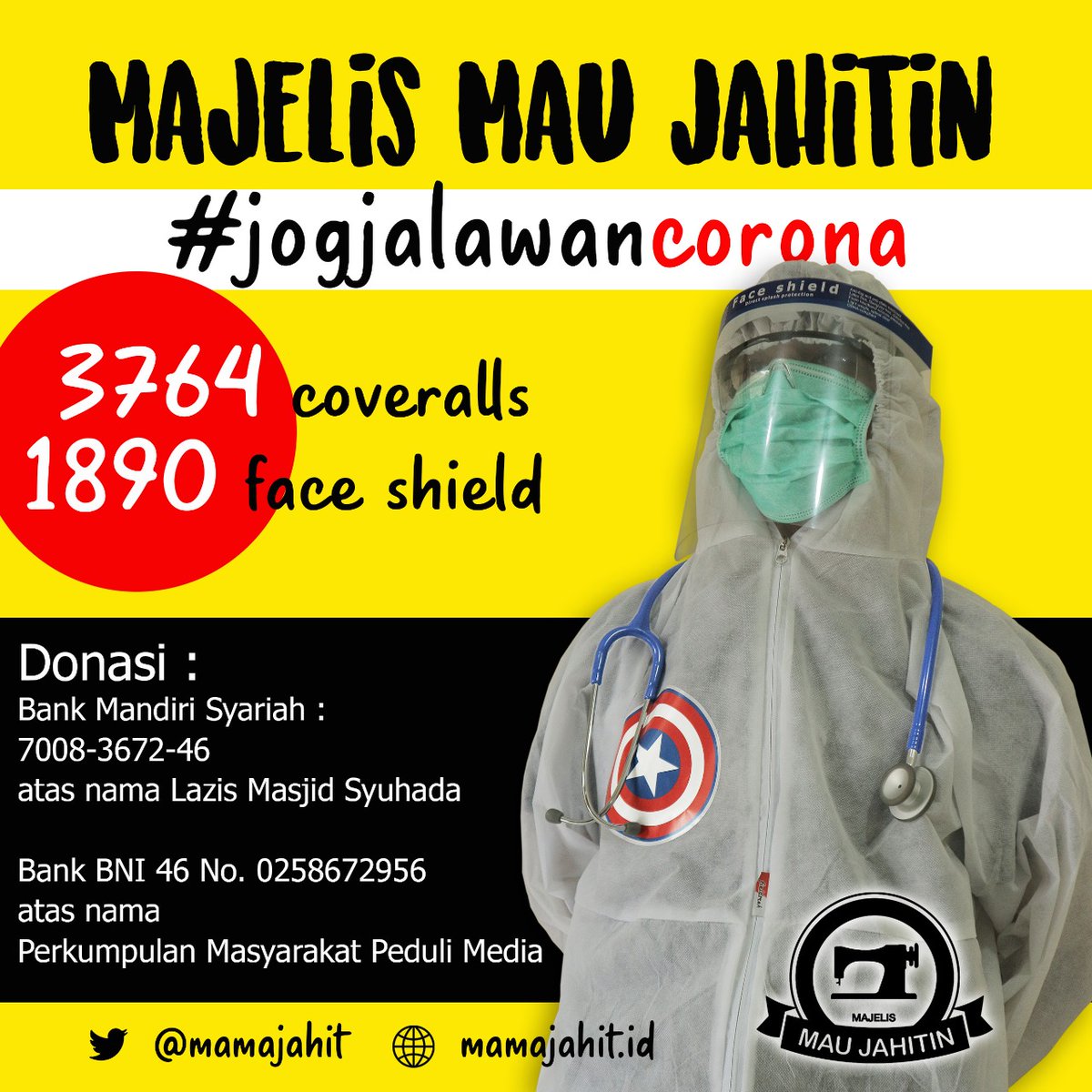 Termakasih buat teman-teman yg telah bantu Majelis Mau Jahitin <a href="/mamajahit/">majelis mau jahitin</a> utk paramedis.