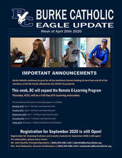 BCHSPresident's tweet photo. BC is expanding our Live E-Learning curriculum. Proud of our students, faculty, and BC team! #BCFamily #Nonvoxsedvotum #liveremotelearning https://t.co/kFwdKBhcpx