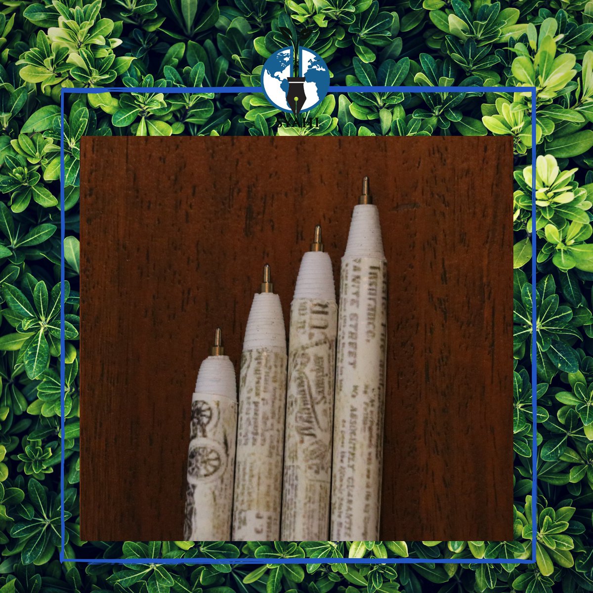 EnactusKMC's tweet photo. Syahi tackles the problem of plastic pollution by producing handcrafted paper pens made by upcycled paper with a seed attached.

Syahi creates a sustainable alternative to plastic pens by offering customisable paper pens to stop the damage caused by single-use plastic.
#EarthDay https://t.co/nilzos0wvq