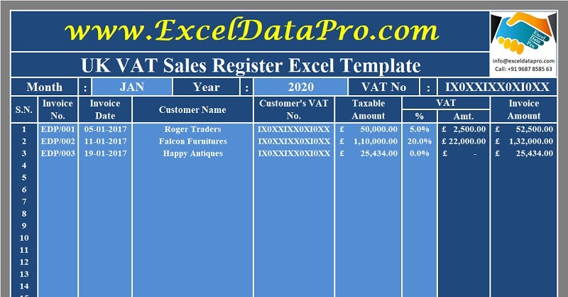 ExcelDataPro's tweet image. Download UK VAT Sales Register Excel Template exceldatapro.com/uk-vat-sales-r…