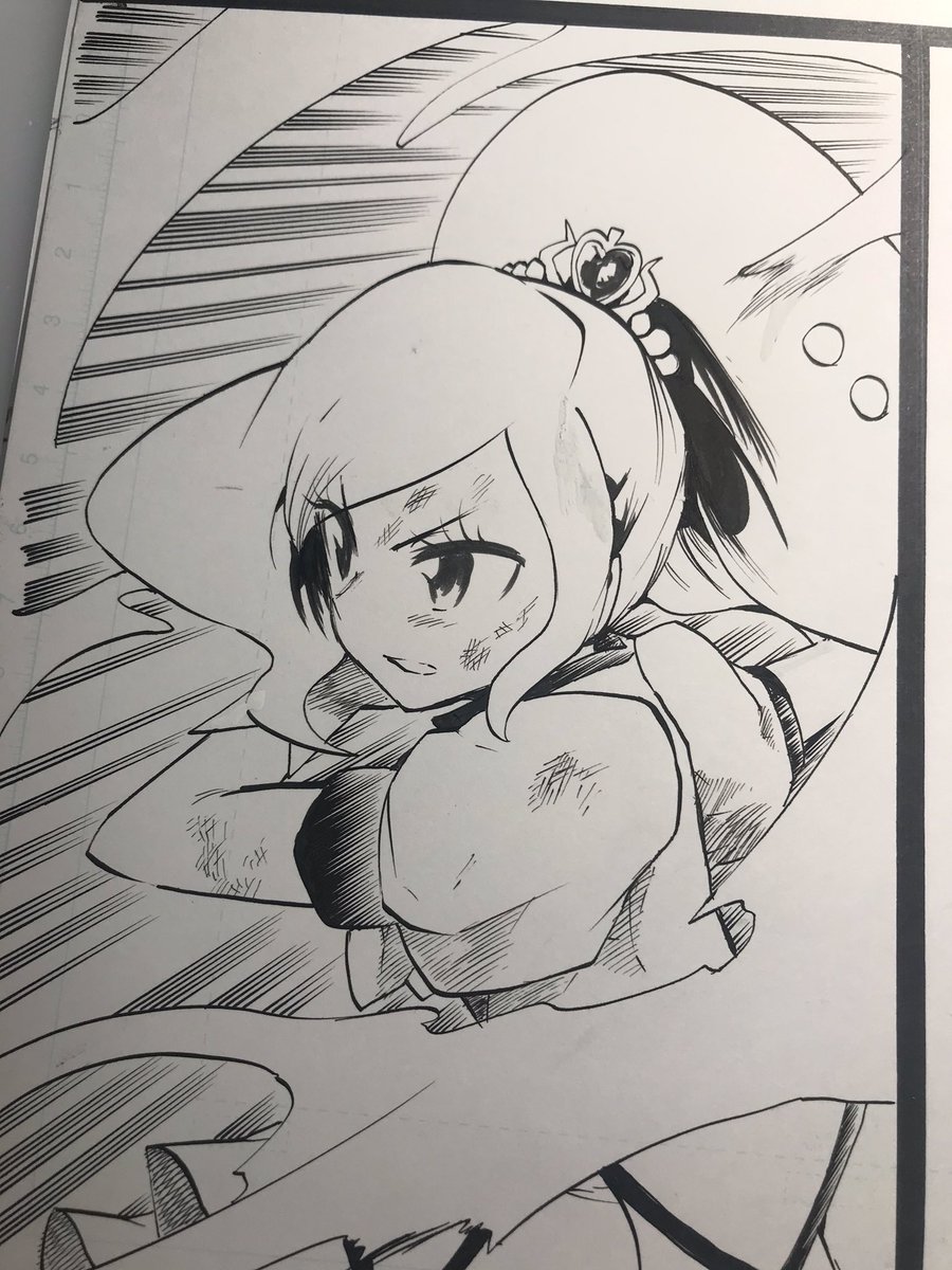 ベタと効果線画おわり!
トーン貼ってきます 