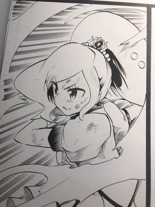 ベタと効果線画おわり!
トーン貼ってきます 