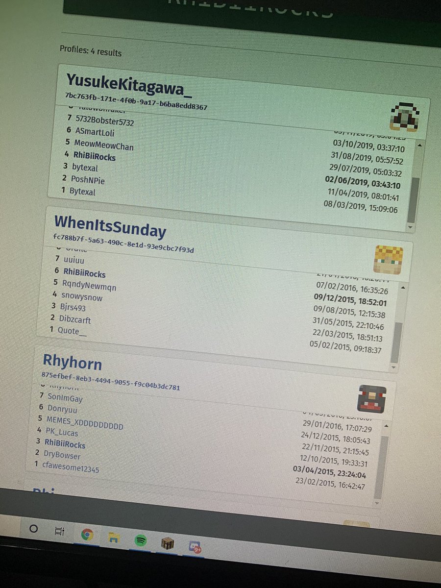 ohrhii's tweet photo. wtf went on namemc to try and find my old minecraft skin and there’s been THREE accounts that stole my old name ?? am i really that iconic https://t.co/ClRY3DLmF5