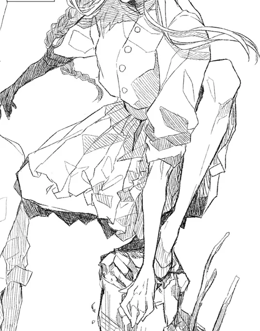 テキトーに描いてるから色々とおかしいとは思うけどシワ描くの楽しすぎる!!!!!ワクワクすっぞ!!!! 