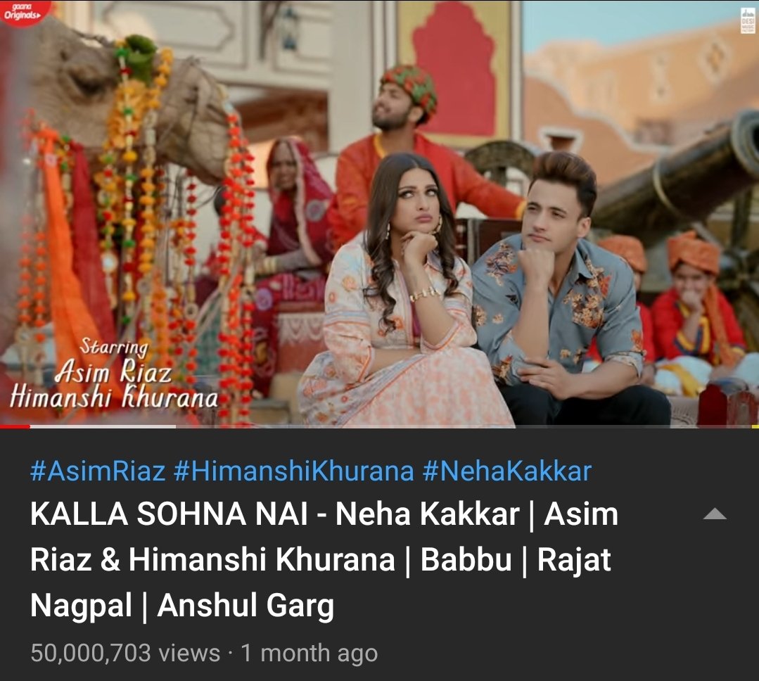 Congratulations <a href="/realhimanshi/">Himanshi khurana</a>, <a href="/imrealasim/">Asim Riaz</a>, <a href="/iAmNehaKakkar/">Neha Kakkar</a> &amp; <a href="/DesiMFactory/">Desi Music Factory</a> for #KallaSohnaNai reaching 50M views 🥳🥳🥳

#HimanshiKhurana #AsimRiaz #AsiManshi #KSN50M #NehaKakkar #KallaSohnaNaiHits50M
