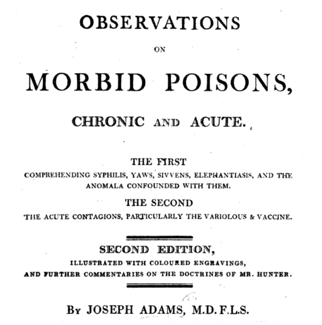 So of course there's no mention of this trip in the book I read first! I do a bit more hunting on his publications, and I find a second edition of Observations on Morbid Poisons - this one published in 1807, just after his Scotland trip.
