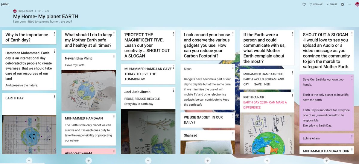 My Home- My planet EARTH  padlet.com/shilpas1098/w4…

I am committed to taking care of my Home -Are you?
<a href="/KHDA/">KHDA | هيئة المعرفة والتنمية البشرية بدبي</a>  #gemscomingtogether #GEMSPreciousPlanet #EarthDay2020  <a href="/ashex16/">Asha Alexander UN Accredited #ClimateChange Leader</a>  
<a href="/PRATIMA32100874/">PRATIMA VERMA</a>