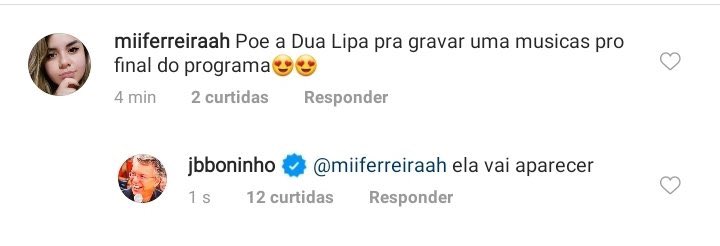 Dantinhas's tweet photo. Boninho confirmou. Dua Lipa na final do #BBB 

#BBB20 https://t.co/FHBi4DNRuf
