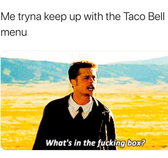 clashwithkeith's tweet photo. Some Chalupa melt taco bel wrap grande crunch supreme or some shit? XD would you like that soft or hard?... idfk okay I JUST WANT A TACO!!! 😂 https://t.co/fQKAoStNmi