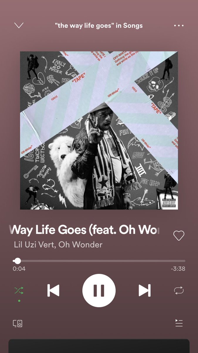 DAY 22 : a song that moves me forward . this songn always make me happy and reminds me it will all be okay . little uzi has such a cool voice and the guitar in the back is very catchy . this is one of my favorite song