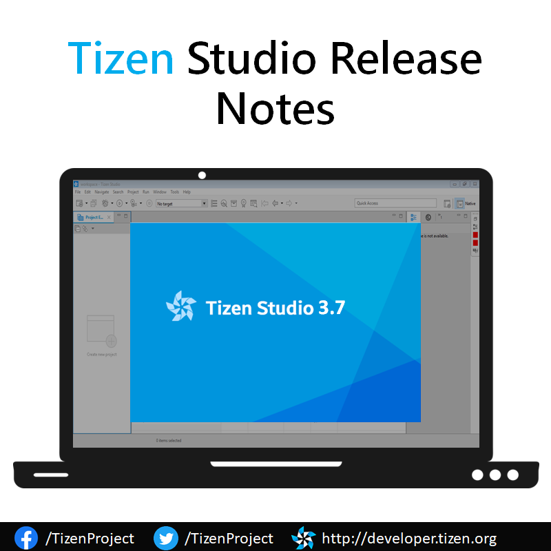 TizenProject's tweet photo. With improved performance and power pack new features #TizenStudio 3.7 is here! Learn more: https://t.co/kv9hoDKIAk https://t.co/kq1e0XQYTm