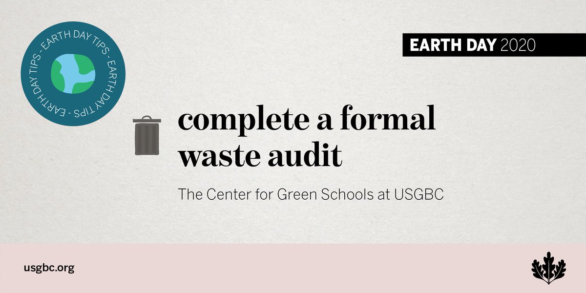 On this stay-at-home  #EarthDay  , take inventory of what makes up the most trash in your house and take actionable steps to improve.  #K12LearningLab has a waste audit tutorial with tracking documents to get you started! This is Act 9.  https://bit.ly/2KssLms 