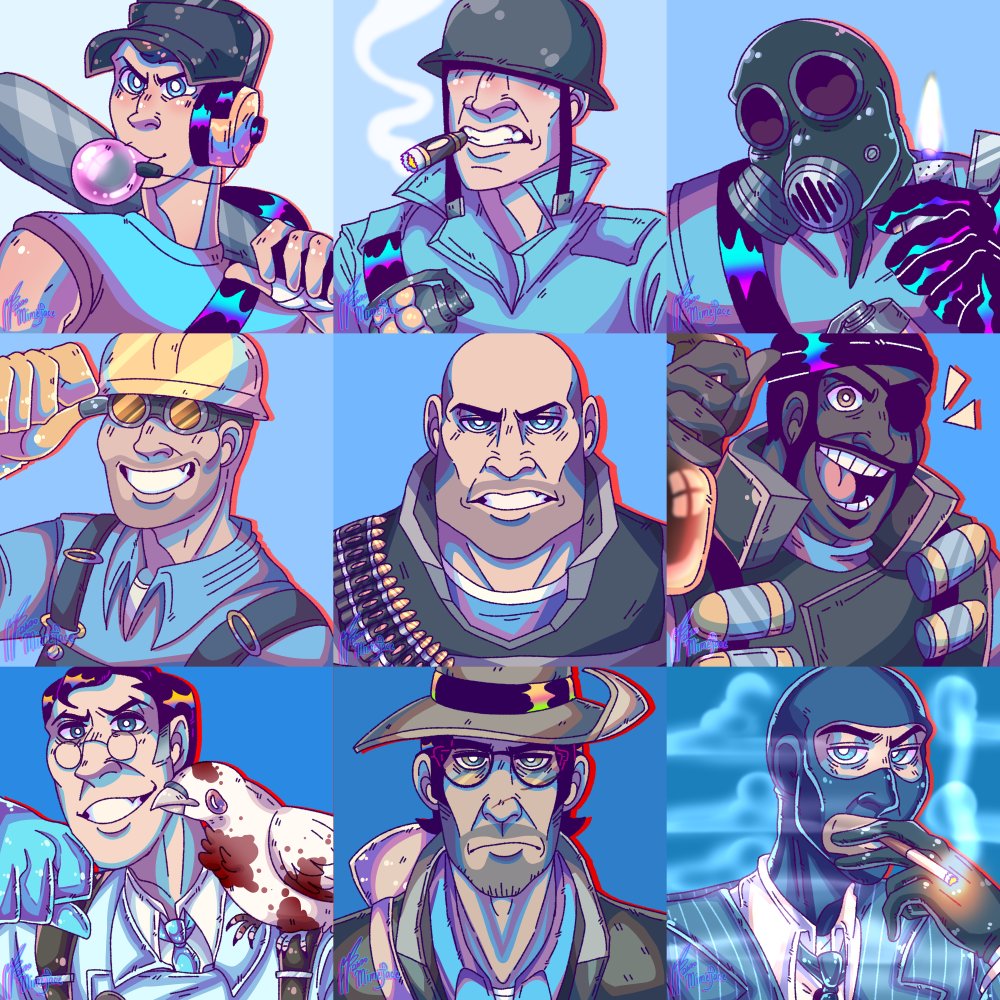Mimeface on Twitter: "So, take a RED or BLU? #mimefaceart #tf2 #tf2art https://t.co/bSp6sobyVL" Twitter