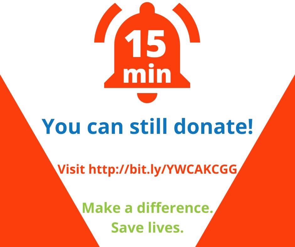 YWCA_Kitsap's tweet image. Less than 15 minutes left!

You can join us and make a difference - visit bit.ly/YWCAKCGG right now and give. 

#kitsapgreatgive
#igivelocal
#makingadifference
#savinglives