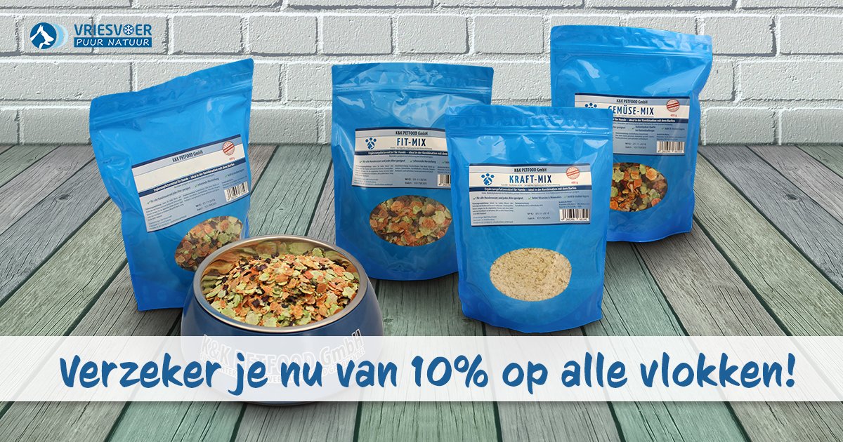 Vriesvoer's tweet photo. Krijg vanaf nu tot en met 28/04/2020 10% korting op onze handige groente-fruit-vlokken 🍏🥕

👉🏻 https://t.co/X7r54pcOLa

#barf #honden #katten #vriesvoer #versvoer  #hondenvoer #kattenvoer #kauwartikelen #healtydog #cat #dog #rawfood #puppy #fruitvlokken https://t.co/sZhRXpYRNX