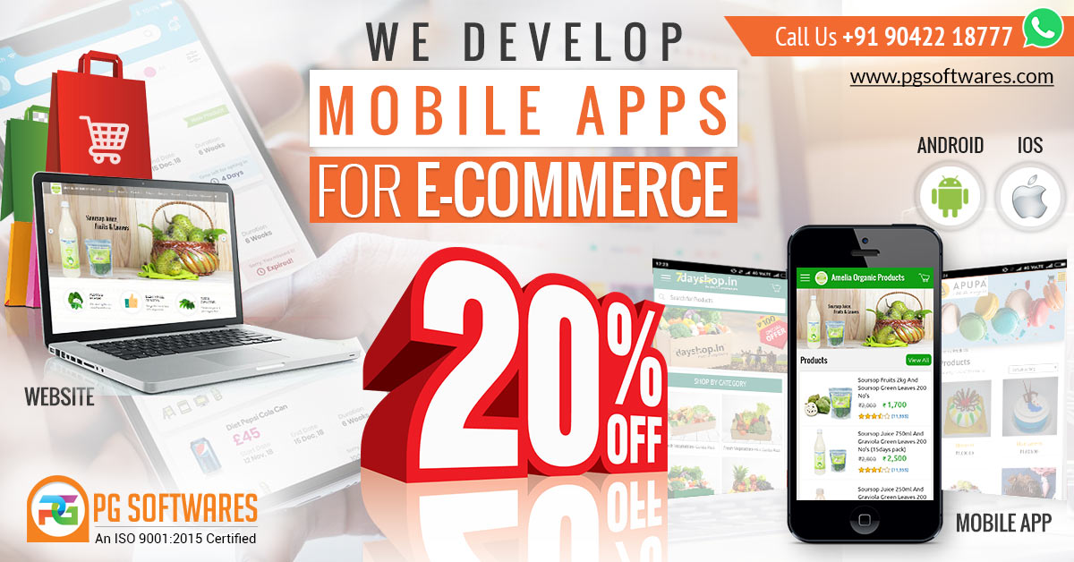 PGSoftwares's tweet image. We develop MOBILE APPS for E-Commerce

Ecommerce Mobile App is best selling product in the mobile app development field especially in Coimbatore Tamilnadu India.#mobileappdevelopmentincoimbatore #mobileappdesign #webdevelopment #iosandroidappdevelopmentincoimbatore