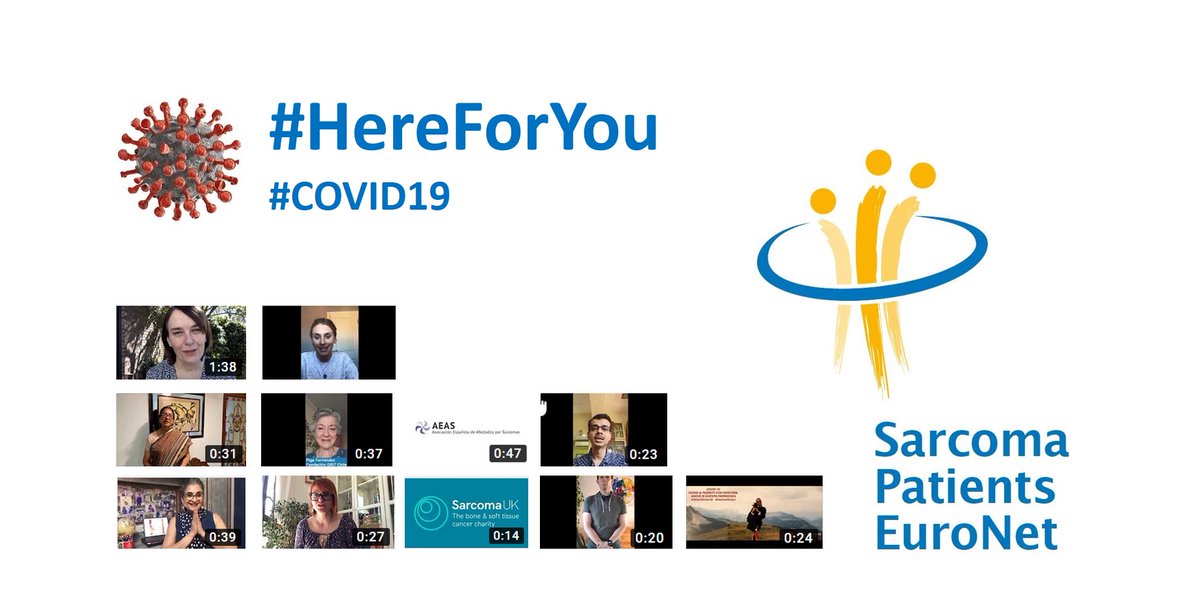 #COVID19 causes a lot of uncertainties, especially among #Cancer patients.

But did you know that many patient groups for #sarcomas  #GIST and #desmoids are #HereForYou ? No?

Then take a look at their messages to you: bit.ly/Here_For_You