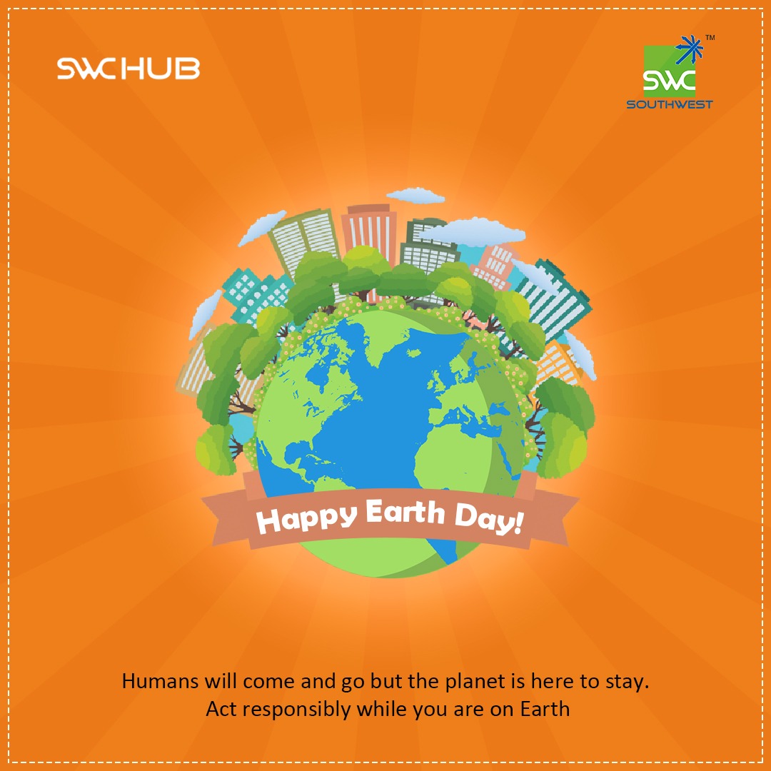 swc_group's tweet photo. Humans will come and go but the planet is here to stay. Act responsibly while you are on Earth. Happy Earth Day!🌍 

#EarthDay2020  #EarthDay  #swcgroup #swchub #vadodara https://t.co/zmM1wNyDj3