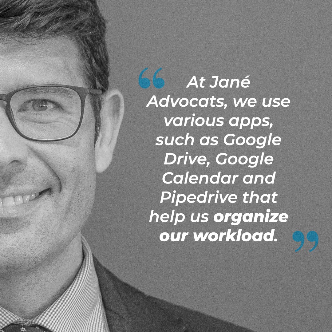 Glegaltechhub's tweet image. Results of the #LegalTechSurveyWeek. Albert Jané, CEO at 
@janeadvocats , tells us what are the best communication and organizational tools that they are using while working from home, and what they have learned from the current situation. #GlobalLegalTechHub #tech #legaltech