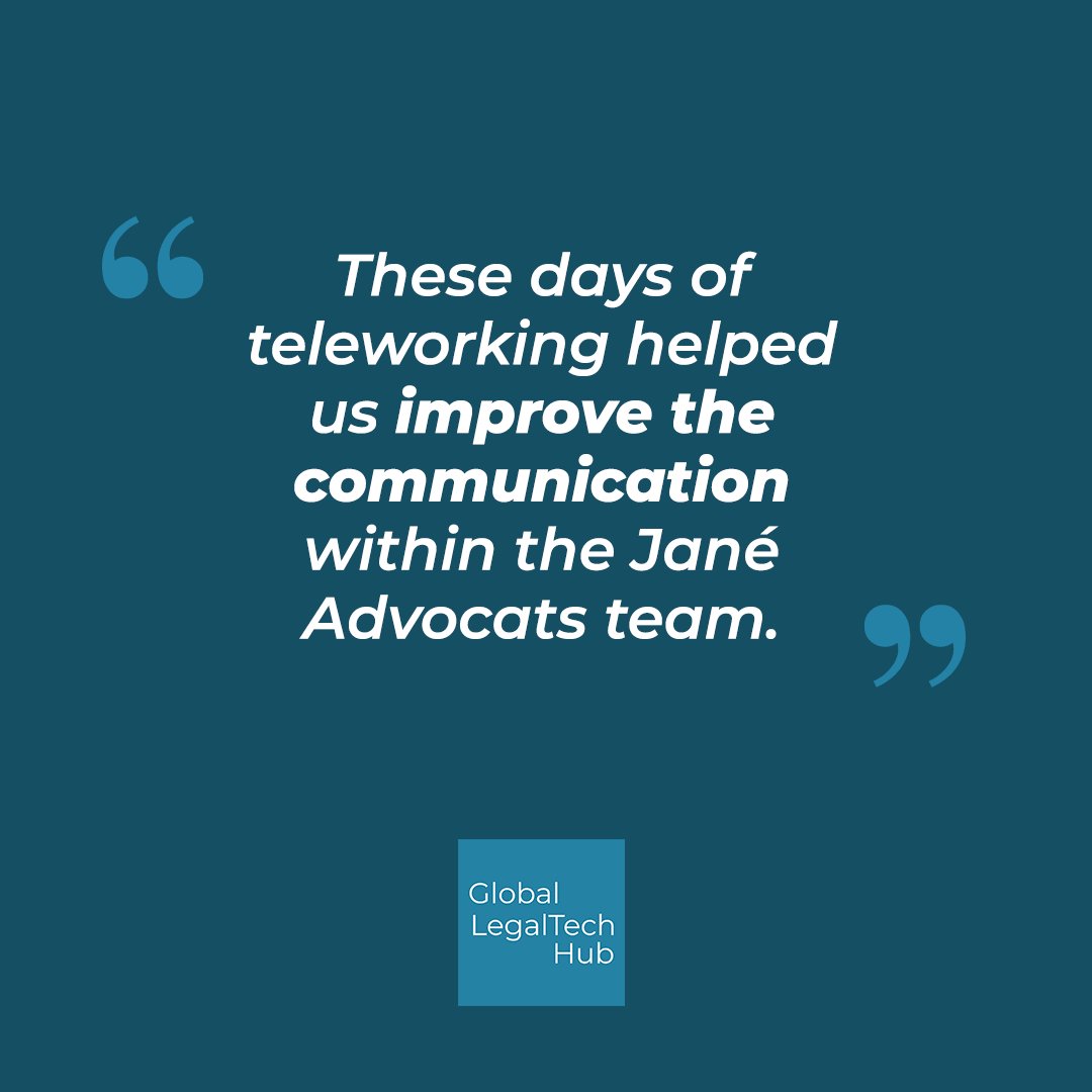 Glegaltechhub's tweet image. Results of the #LegalTechSurveyWeek. Albert Jané, CEO at 
@janeadvocats , tells us what are the best communication and organizational tools that they are using while working from home, and what they have learned from the current situation. #GlobalLegalTechHub #tech #legaltech