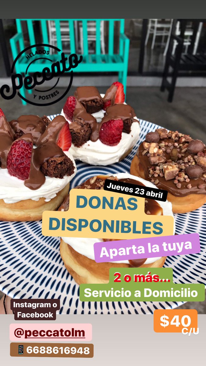 peccatolm's tweet photo. Hola holaaaaa ✨✨ 
Jueves tendremos Donas 
Aparta las tuyas 💥 https://t.co/HnQVre3rJR