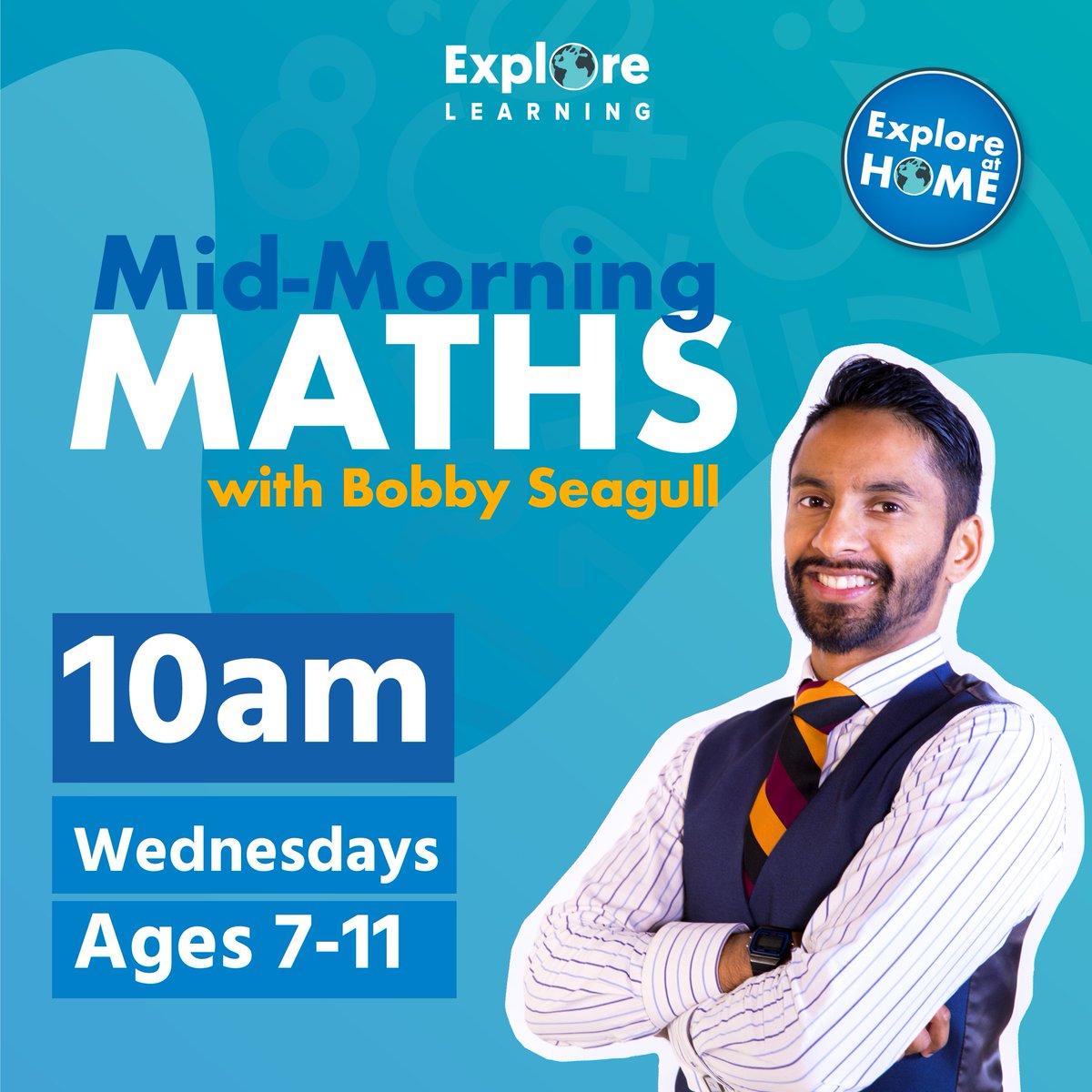 Live streaming from our Facebook page TODAY at 10am, <a href="/Bobby_Seagull/">Bobby Seagull MBE</a> 's Mid-Morning Maths lesson for ages 7-11 with our topic for the week: Time! ⏰Link to the live stream > soo.nr/792b #MidMorningMaths #HomeSchool #WednesdayMotivation
