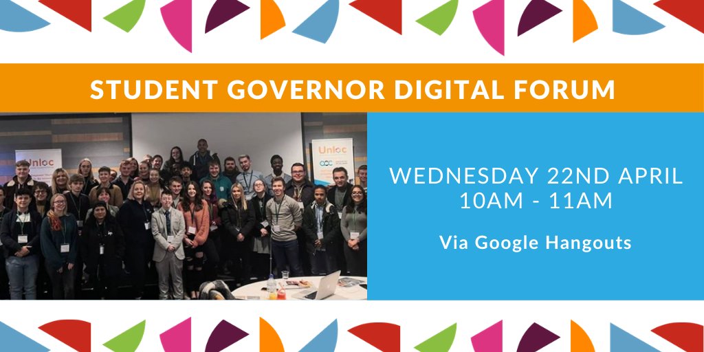 unloc_uk's tweet photo. Good morning! βοΈ Today we're hosting a Digital #StudentGovernor forum for #FE #FurtherEducation #Colleges via Google Hangouts. We are proud to connect these incredible young people stepping up for governance with support from @AoC_info & @blagravetrust π #StudentVoiceMatters https://t.co/dc5rjShXtr