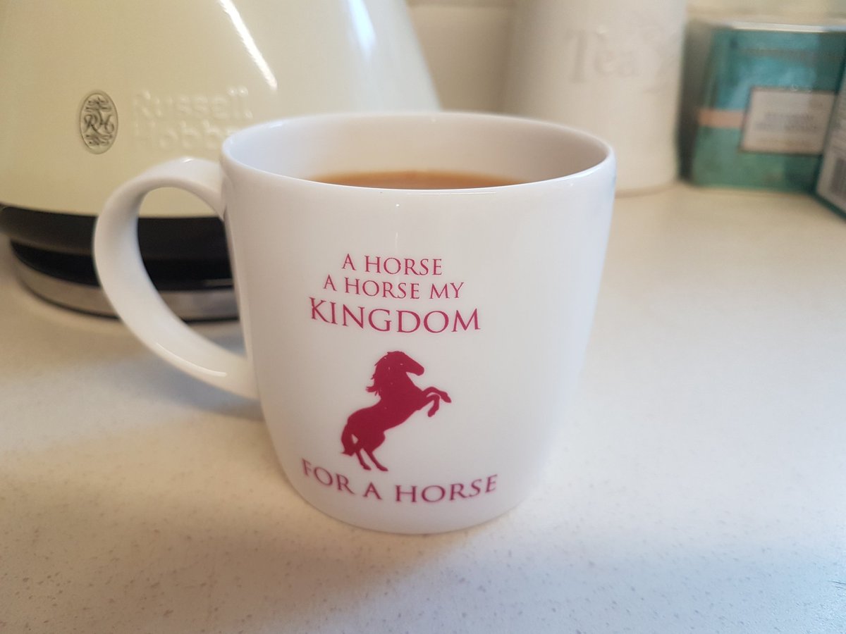 StageLass's tweet image. Shakespeare, horses and @YorkshireTea. This mug combines three of my favourite things! @TheRSC #ShareYourShakespeare #RichardIII #RichardtheThird
