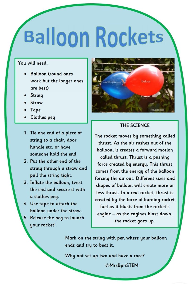 IbstockSchool's tweet photo. Watch out for the breeze.
-Mrs Wright
#balloonrocket #HomeLearningUK #scienceteacher https://t.co/iMlovqhxxP