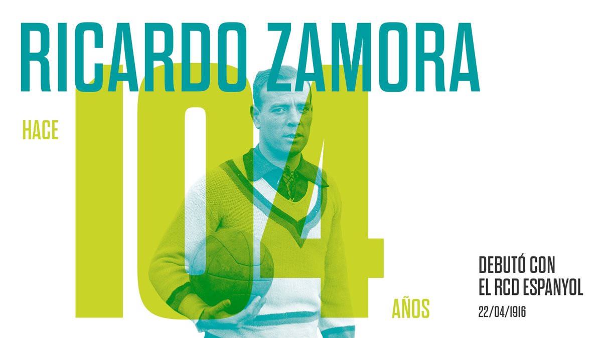 SomosDeporte's tweet photo. #Efemérides I Tal día como hoy, en 1916, Ricardo Zamora, ‘El divino’, debutó con el RCD Espanyol. Jugó también en el FC Barcelona y el Real Madrid. En 1959, el diario Marca instauró el Premio Zamora que otorga anualmente desde entonces al portero menos goleado de LaLiga. https://t.co/ey7UPFSRsE