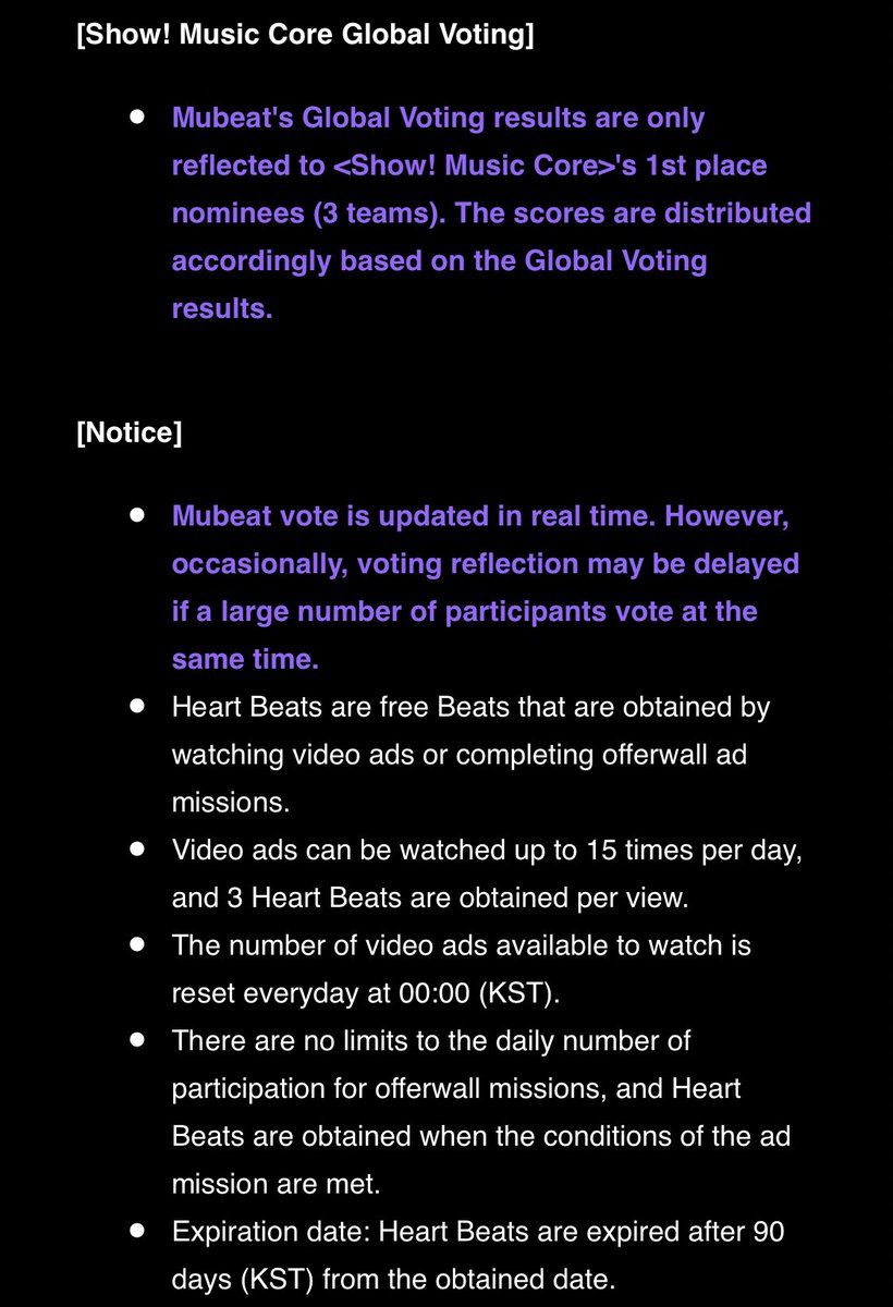  Show! Music Core PRE-VOTE • 10% of winning criteria• Unlimited voting! So collect as many as possible everyday.•  Every Tues 6PM KST ~ Friday 11AM KST• 1 vote = 3   #RedVelvet  @RVsmtown
