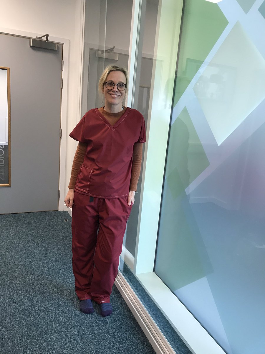 RealKirstOBrien's tweet photo. Thanks to @b_ftlos I made a set of scrubs on @BBCBerkshire for @NHSuk. If you are one of the many doing this at home, blimmin good effort! https://t.co/v07KgxmRg5