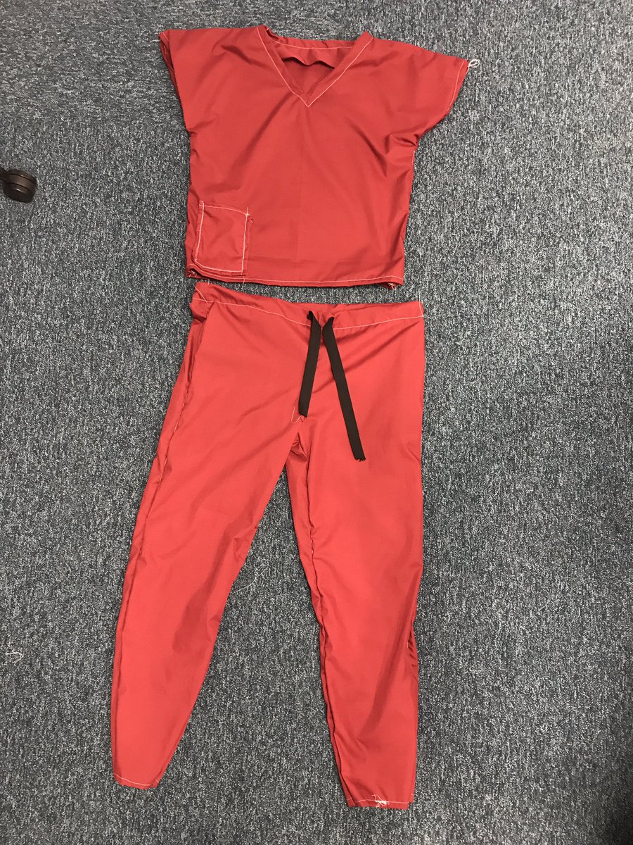 RealKirstOBrien's tweet photo. Thanks to @b_ftlos I made a set of scrubs on @BBCBerkshire for @NHSuk. If you are one of the many doing this at home, blimmin good effort! https://t.co/v07KgxmRg5