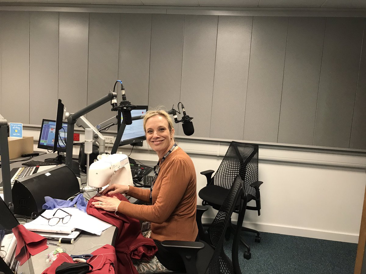 RealKirstOBrien's tweet photo. Thanks to @b_ftlos I made a set of scrubs on @BBCBerkshire for @NHSuk. If you are one of the many doing this at home, blimmin good effort! https://t.co/v07KgxmRg5