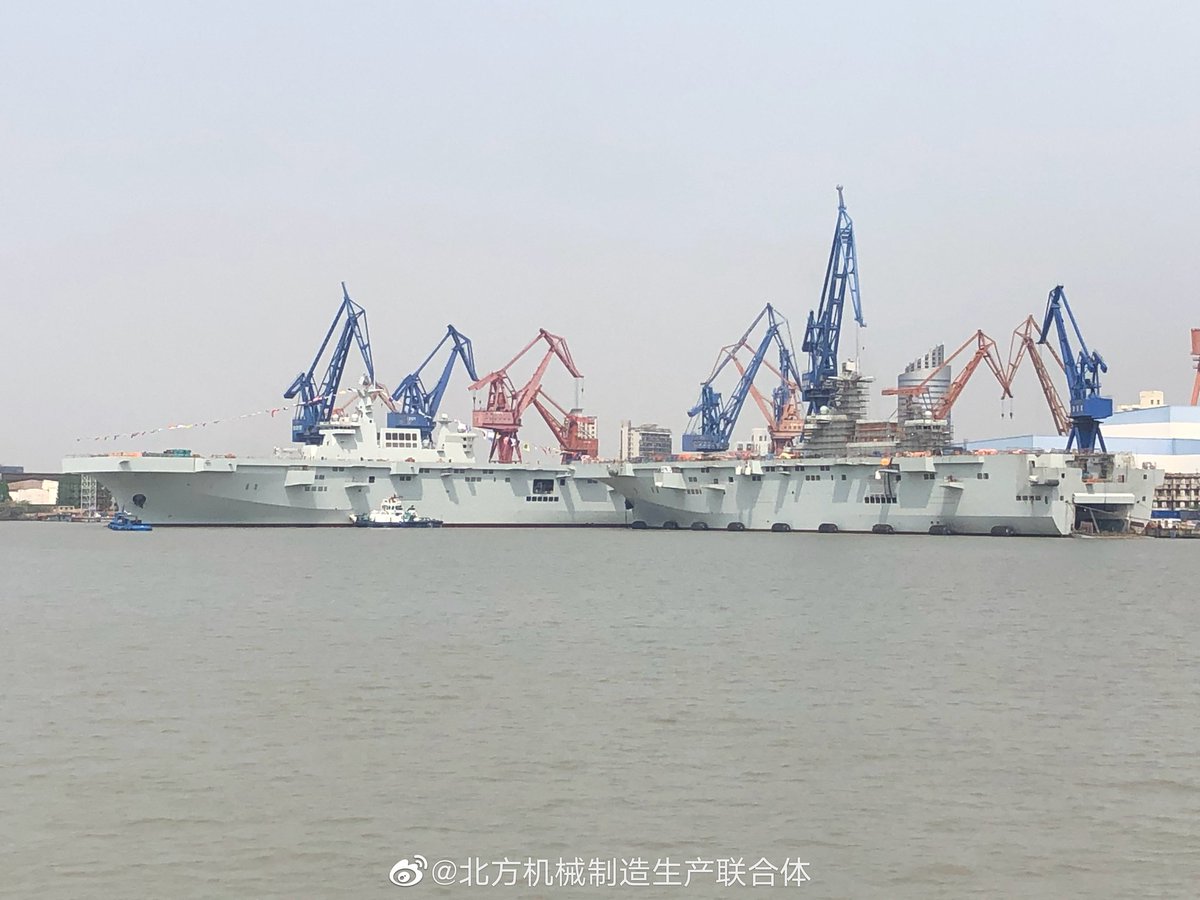 AsiriFernandoLK's tweet image. Looks like the #PLAN has launched their 2nd #TYPE75 #LHD today according to East Pendulum. 
#indoPacific #IOR #Indianocean #lka #china
COVID19 or not, military expansion continues..