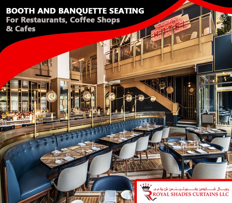 royalshadesdxb's tweet photo. BOOTH & BANQUETTE SEATING for restaurants, Coffee shops and Cafes... Contact us on 055 9908586, Visit us at https://t.co/aKfaSu5RYz #banquetteseating #boothseating #royalshadescurtains #seat #banquette #booth #restaurantseat #barfurniture #bar #furniture #decor #decoration https://t.co/przKWLva2l