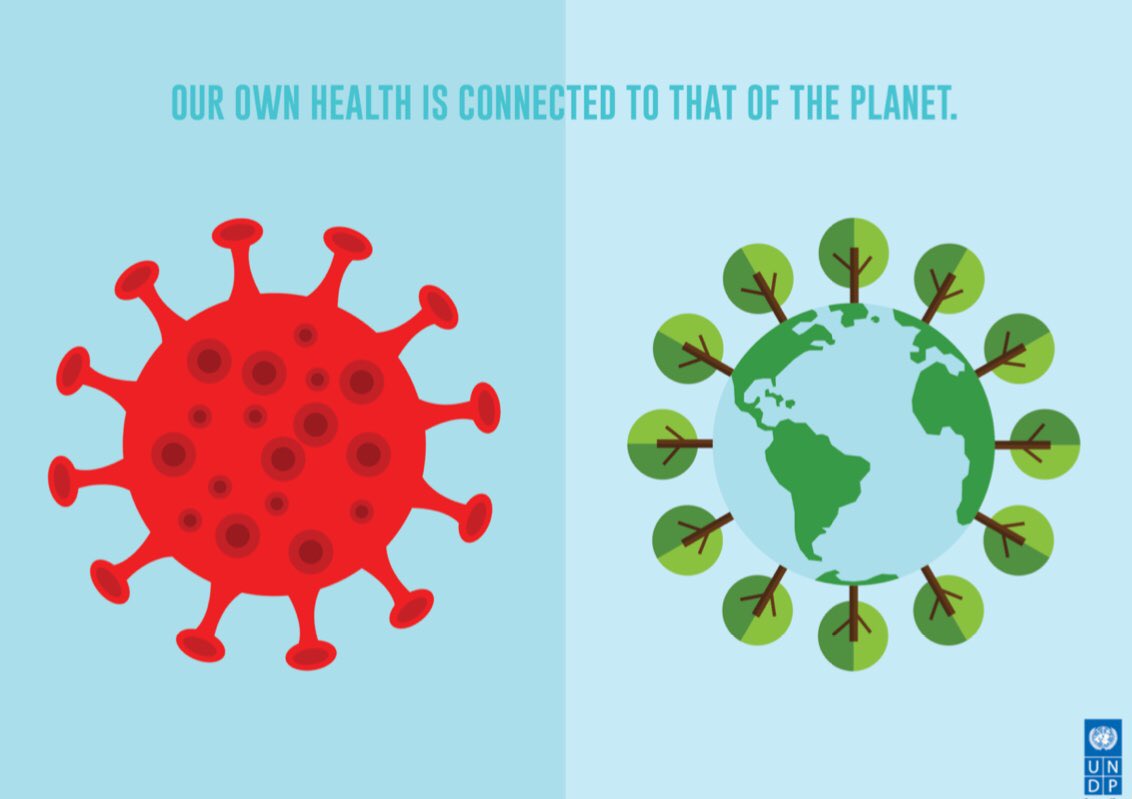 UNDP_Lebanon's tweet photo. What do #COVID19, environmental degradation, and climate change have in common?

All three are global crises that need global action to #SaveOurPlanet.

#EarthDay2020 #SDG13 #ClimateChange #UNDPClimatePromise https://t.co/pXRyUyLgk9