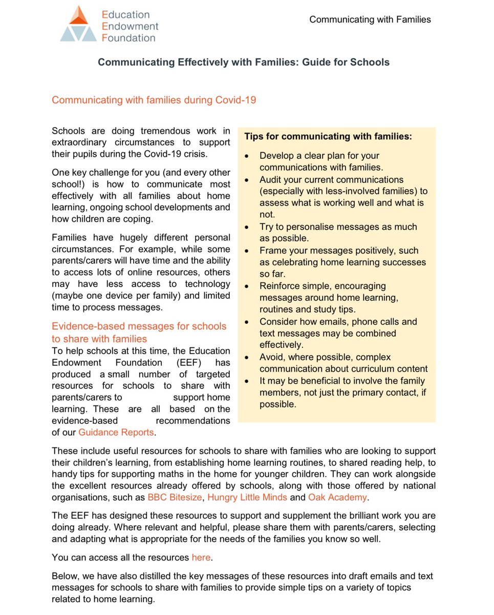 AlexJQuigley's tweet photo. Along with the rapid review on remote learning, the @EducEndowFoundn has produced some support resources to share with parents: https://t.co/NOOMk4tDyT. 

These include supports for shared reading and talk, as well as supporting daily routines. https://t.co/Nm6cMdBHCh