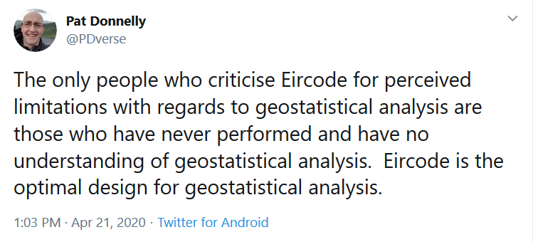 As with all analysis, it is only as good as source data.As source data, Eircode has a major issue:It's primary design purpose is as a postcode for postal delivery & that does not need a high level of geospatial precision as posties deliver by local knowledge & iteration.